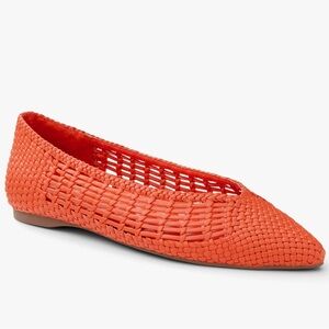 Birdies “The Goldfinch” Coral Woven Flats